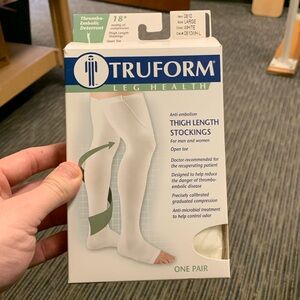 Truform thigh length stockings open toe